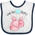 thumbnail image 3 of Inktastic Love You Alotl Cute Axolotl Valentines Boys or Girls Baby Bib, 3 of 4