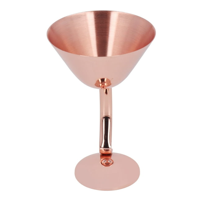 Stainless Steel Martini Glass, Strong Impact Joint Stainless Steel Cocktail Glass Beautiful For Birthday Parties For Restaurants Rose Gold