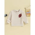 thumbnail image 2 of Bagilaanoe Toddler Baby Girl Boy Casual Sweatshirt Long Sleeve Letter Print Pullover 6M 12M 18M 24M 3T Kids Fall Loose Tee Tops, 2 of 7