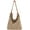 Brown, variant on Kukuzhu Canvas Hobo Bag Tote Bag Women Large Stripe Shoulder Bag Chic Crossbody Bag