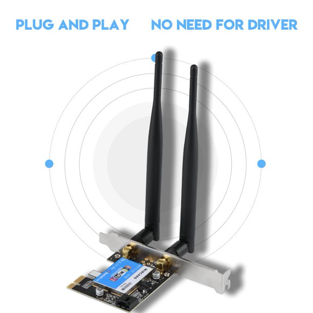 Tbest PCIE Network Card 433Mbps Dual Band 2.4G/5G + Bluetooth 4.0