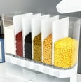 thumbnail image 4 of 5 Compartments Grain Food Container Kitchen Storage Case Boxes Food Desktop Dispenser Countertop Organizer for Household Restaurant, 4 of 7