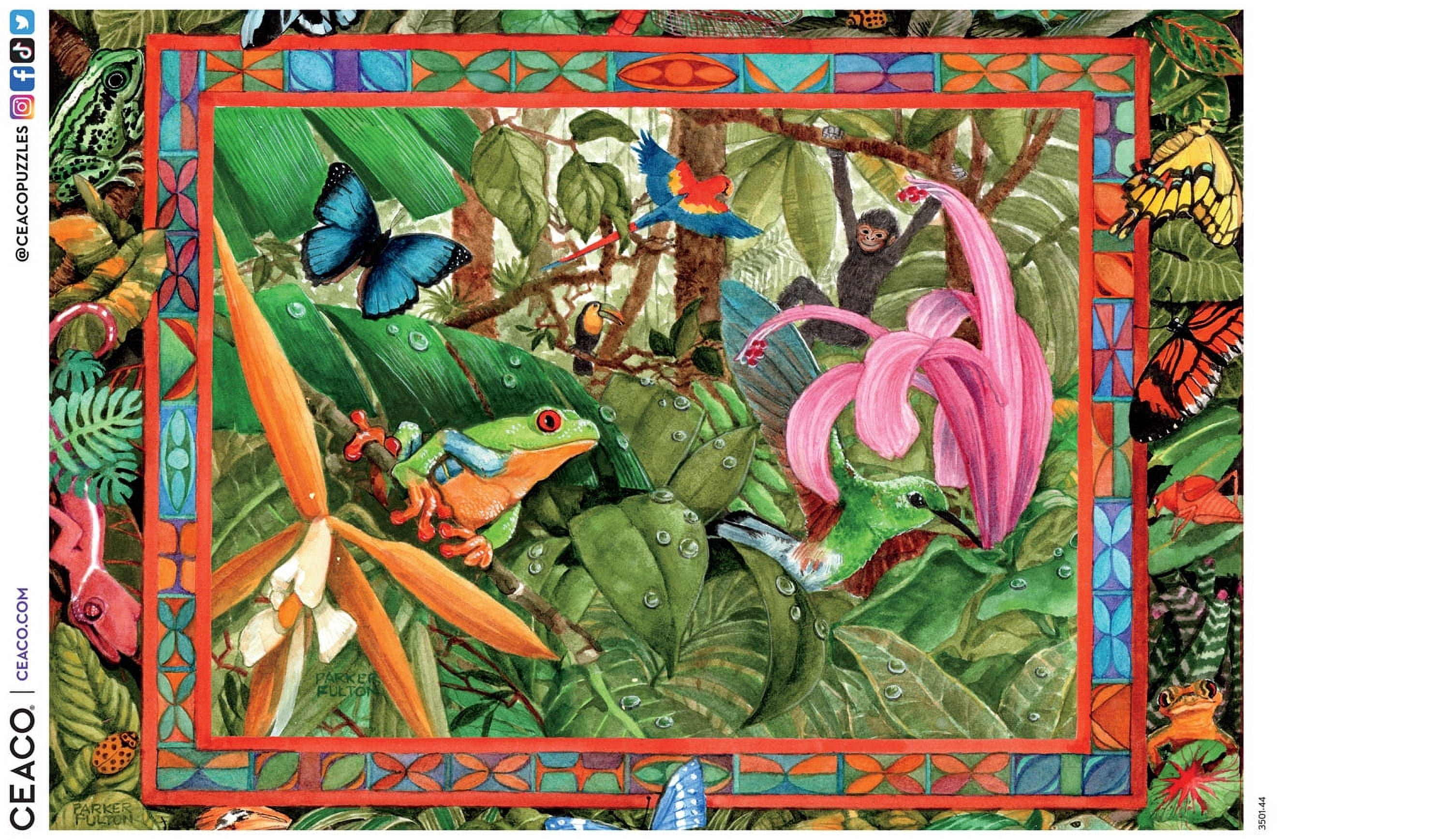 Ceaco Parker Fulton Delightful Rainforest 2000-Piece Interlocking Jigsaw Puzzle for Children Ages 14+