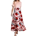 thumbnail image 2 of WILLBEST Vestidos Casuales Para Mujer Verano Vestidos De Verano Para Mujer Vestido Floral De Vacaciones Vestido Largo Bohemio De Manga Corta Vestidos Casuales De Cuello Redondo Vestidos De Playa, 2 of 3