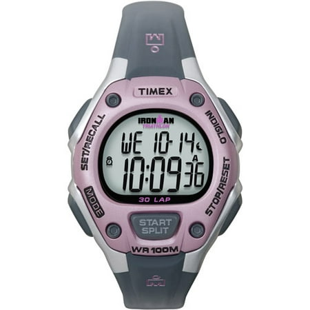 Timex Women's Ironman Classic 30 Mid-Size Watch, Gray Resin Strap
