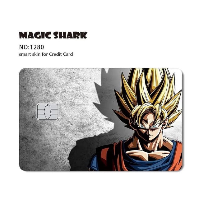 Magic Shark Earth Golden Flower Cat Ainime Circuit Board Matte Skin Sticker Film Cover for Credit Card Bank Card 1280 Large Chip