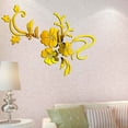 thumbnail image 2 of Etiqueta de la pared 3D Flor Acrílico Espejo Calcomanía Baño Decoración para el hogar Etiqueta autoadhesiva Decoración de la pared del hogar, Dorado tholdsy HA002399-02, 2 of 6