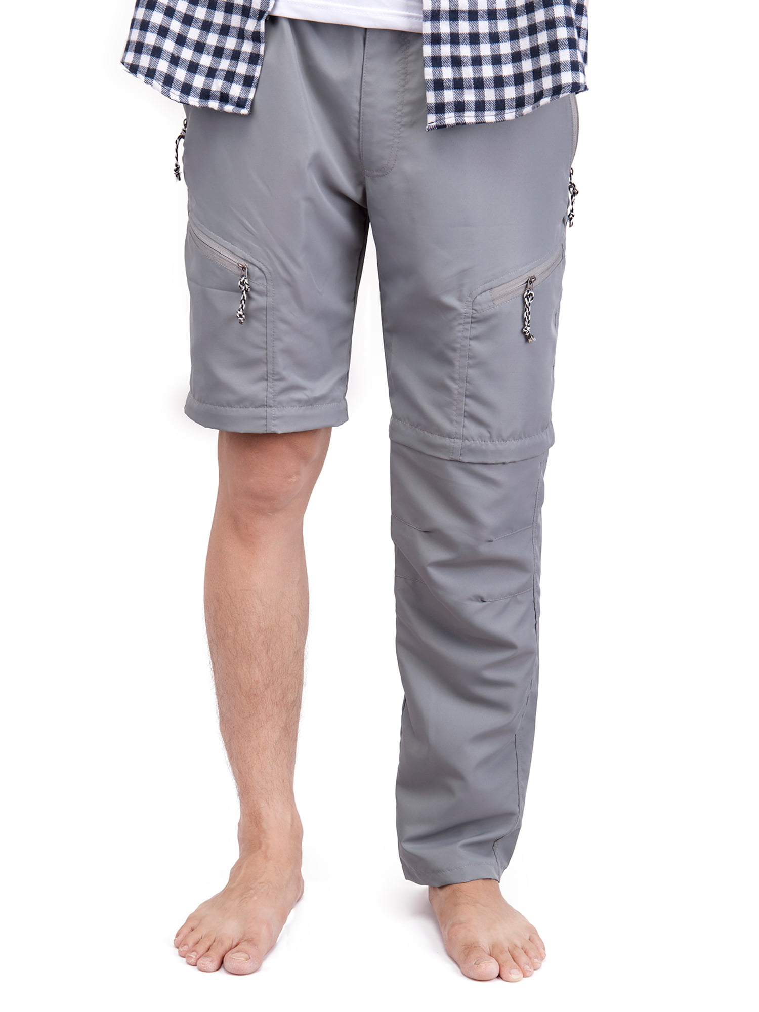 Mens Outdoor Hiking Pants Detachable Zip Off Trekking Military Combat Trousers 