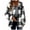 Black, variant on Womens Fall Jacket Wool Lamb Plaid Shirts Long Sleeve Flannel Lapel Button Down Cardigan Boyfriend Shacket Lightweight Jacket