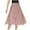 Pink, variant on GigrtiJin Women's Tulle Skirt Elastic Waist High Low Mesh Midi Skirt A-Line Irregular Layered Solid Color Skirts