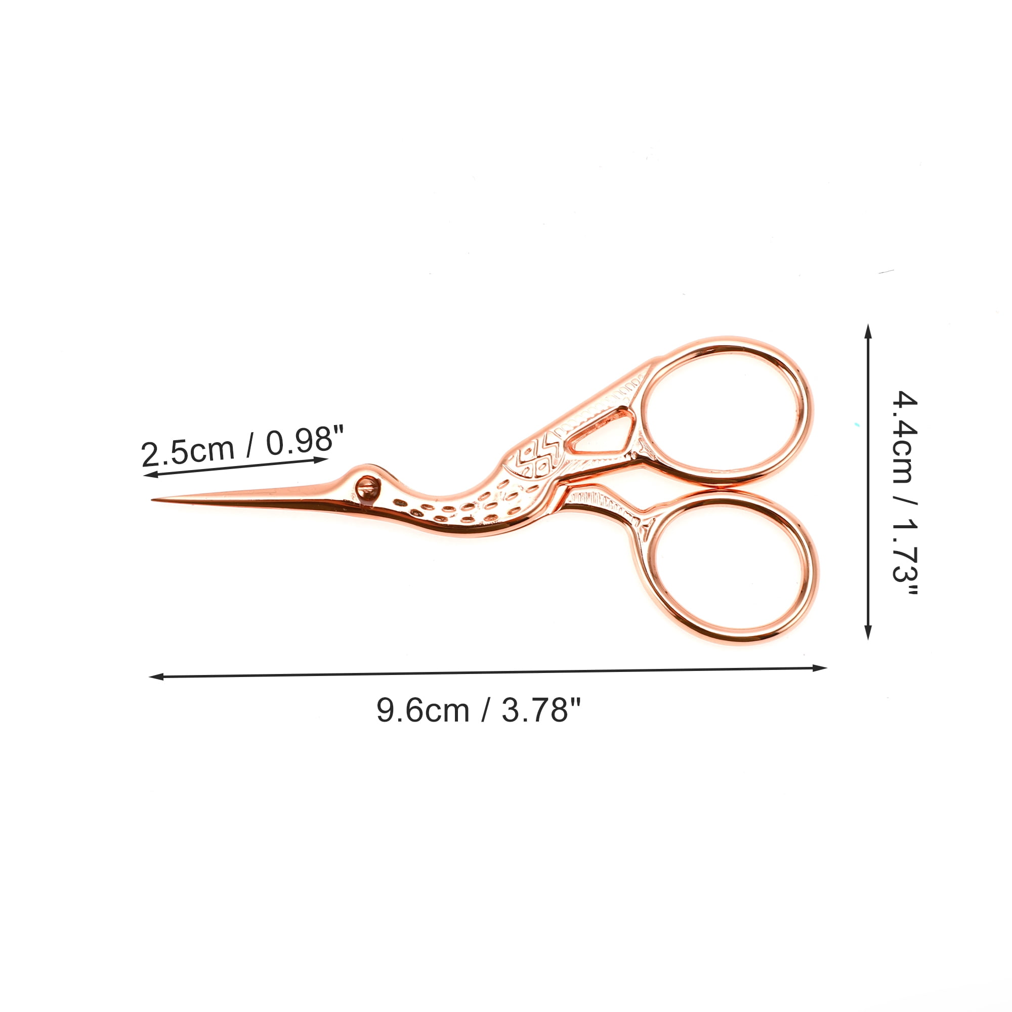 Unique Bargains 1 Pc Little Crane Scissors Grooming Parlor Rose Gold Tone