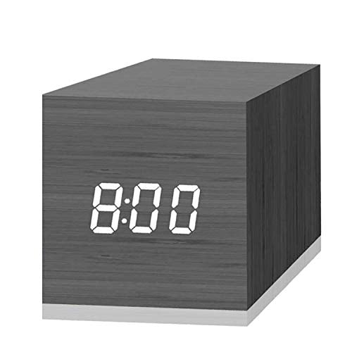Digital Alarm Clock With Wooden, How To Set Up Wooden Clock