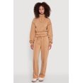 thumbnail image 2 of Women's Mock Neck Half Zip Cropped Pullover Sweatshirt, 2 of 5
