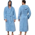 thumbnail image 1 of Men's Bathrobe with Hood, Soft Long Towel Robe for Men - Super Absorbent Quick Dry yet Warm, 1 of 6