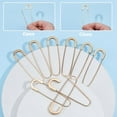 thumbnail image 4 of 9Pcs Alloy Safety Pins 79x21mm Sewing Safety Pin Clips Golden Strong Clothing Crafts Pins Metal Heavy Duty Blanket Pin for Clothing Sweater Scarf Lapel Dress Hat Accessories Gold DIY, 4 of 9
