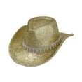 thumbnail image 3 of Segolike Western Cowboy Hat Retro Cowgirl Hat for Role Playing Festival Light Blue, 3 of 8
