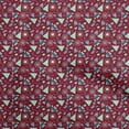 thumbnail image 1 of oneOone Viscose Chiffon Maroon Fabric Christmas Quilting Supplies Print Sewing Fabric By The Yard 42 Inch Wide, 1 of 5