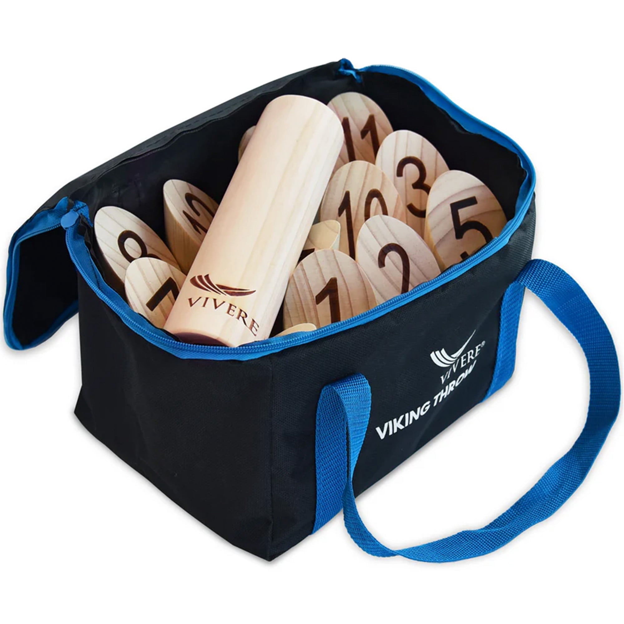 Vivere Viking Throw Tournament Edition Outdoor Bowling Game Set for Lawn & Backyard Play