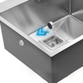 thumbnail image 3 of Inteprter Adhesión magnética de fácil instalación | Soporte para esponja de fregadero para cocina y baño Soporte para esponja Organizadores de utensilios de cocina Plata 6x5.5x6cm, 3 of 6