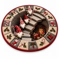 thumbnail image 2 of Christmas Area Rug, 15.75" Round Christmas Rug For Living Room, Traditional Holiday Decorative Mat, 2 of 4