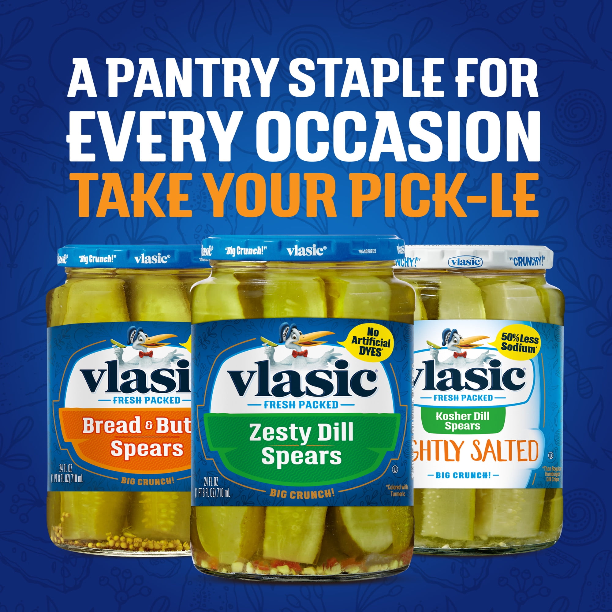 (6 pack) Vlasic Zesty Dill Pickle Spears, Keto Friendly, 24 fl. oz.