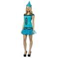 thumbnail image 2 of Crayola Steel Blue Glitz & Glitter Dress Adult Halloween Costume, 2 of 3