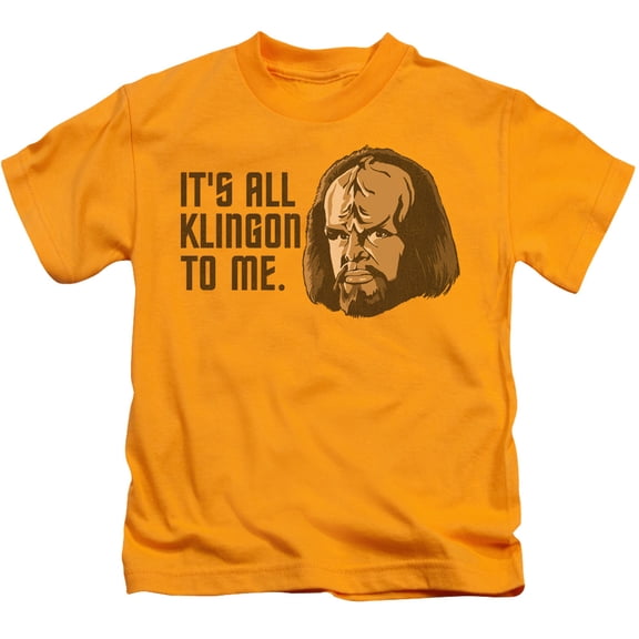 Star Trek All Klingon Youth 18/1 T-Shirt Gold