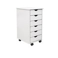 thumbnail image 2 of Pemberley Row Solid Wood White Utility Cart Rectangular Mobile Compact 15.25" x 13.25" x 25.75" Assembly Required, 2 of 9