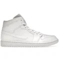 thumbnail image 3 of Ni - ke Ni - ke Air Jordan 1 Mid Triple White (2020) 554724 130 Men's Sizes 9, 3 of 5
