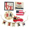 Cleiliy Independence Day Party Home Decoration Tiered Tray Decor