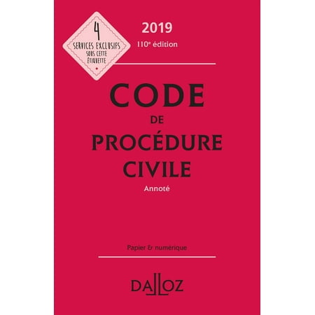 Code de procédure civile 2019, annoté - eBook