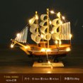 thumbnail image 2 of Venta de fábrica mediterránea, adornos de velero, simulación de navegación suave, pequeño barco de madera, ventana del hogar, vitrina de vino, decoración nórdica, 2 of 5