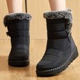 thumbnail image 4 of Women's Boots 2024 Trend Winter Shoes for Woman Winter Boots Ankle Low Heels Botas Mujer Waterproof Snow Boots with Fur Shoes (Blue,42), 4 of 6