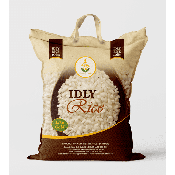 Shastha Foods Idly Rice ,Bag,(Pack of 2),Each 10lbs