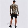 thumbnail image 5 of Realistic Tree Bark Camo Quarter Zip Pullover for Men, Long Sleeve Hunting Fishing Jersey with Moisture Wicking Quick Dry Fabric - Lightweight Outdoor Athletic Performance Tops Coffee M, 5 of 6