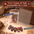 thumbnail image 4 of Beetles Mocha Sweater Cat Eye Gel Nail Polish Set, 6 Colors 9ml Fall Gel | Brown-Based Iridescent Cat Eye Gel Kit Magnetic Effect, Button Charms & Star Stickers & Magnet, Soak Off UV Salon at Home, 4 of 8