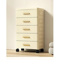 Plastic Drawer Storage Organizer Rolling Cart,Multifunctional Drawer Storage Cabinet Bedside Table Living Room Snack Children's Toys Books Clothes Storage Cabinet for Bathroom Bedroom,4 layers