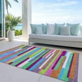 thumbnail image 6 of Addison Rugs Chantille Indoor/Outdoor Transitional Stripes Lavender Washable Rectangle Rug, 9' x 12', 6 of 6
