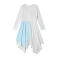 thumbnail image 6 of Kids Girls Ballet Praise Dance Dress Long Sleeve Modern Lyrical Dresses Church Worship, 6 of 7
