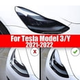 thumbnail image 3 of Adhesivo decorativo para faros delanteros y traseros para Tesla Model 3/y, delantero oscuro, 3 of 5