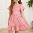 thumbnail image 4 of XASZHN Robes d'Été Décontractées pour Filles Robe d'Été à Nouer dans le Dos Robes Dénudées pour Enfants Taille 4 13 Ans Rouge TG/150 Robes d'Été pour Filles, 4 of 9