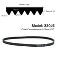 thumbnail image 2 of 320J6 PJ V-Ribbed Belt 6 Ribs 32" Length, 0.55" Width, EPDM Poly V Belt, 2 of 5