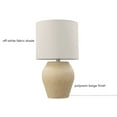 thumbnail image 6 of 18" Soft Beige Ceramic Table Lamp with White Linen Shade, 6 of 8