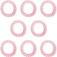 thumbnail image 4 of Amelia Beauty Products 8 Medium Elastic Hair Coils, 2.0in Diameter Thick Spiral Hair Ties, Gentle on Hair, Strong Hold and Minimizes Dents and Creases, Pink, 4 of 10