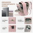 thumbnail image 4 of LOVEVOOK 40l matelassé extensible bagage à main approuvé par le vol sac à dos de voyage 17 pouces ordinateur portable voyage bagages sac à dos polochon pour femmes hommes, 4 of 5