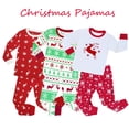 thumbnail image 2 of Conjuntos de pijamas para niños y niñas, ropa de dormir de Navidad para niños, Pijama para niños, motocicleta, avión, cohete, dinosaurio, búho, ropa de dormir estampada, 2 of 4