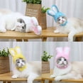 thumbnail image 4 of Funny Pet Dog Cat Cap Costume Warm Plush Rabbit Ear Hat New Year Party Christmas Headwear Cosplay Accessories Photo Props, 4 of 7