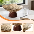 thumbnail image 3 of DimyFew Pedestal Fruit Bowl Footed Fruit Bowl Decorative Kitchen Fruit Tray Multifunctional Vegetable Holder Elegant PET Material Suitable for Gift Giving Hom gold, 3 of 8
