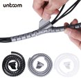 thumbnail image 2 of 10/16mm Flexible Spiral Cable Organizer Storage Pipe Cord Protector Cable Winder Tube Clip for Computer TV Wire Management Tools 16mm-Grey, 2 of 6