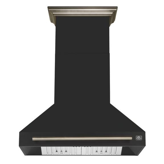 Forno Aria 36 Inch Wall-Mounted Range Hood in Black